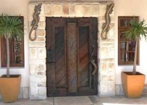 Sleeper wood front door