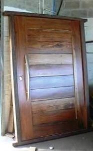 Sleeper wood front door